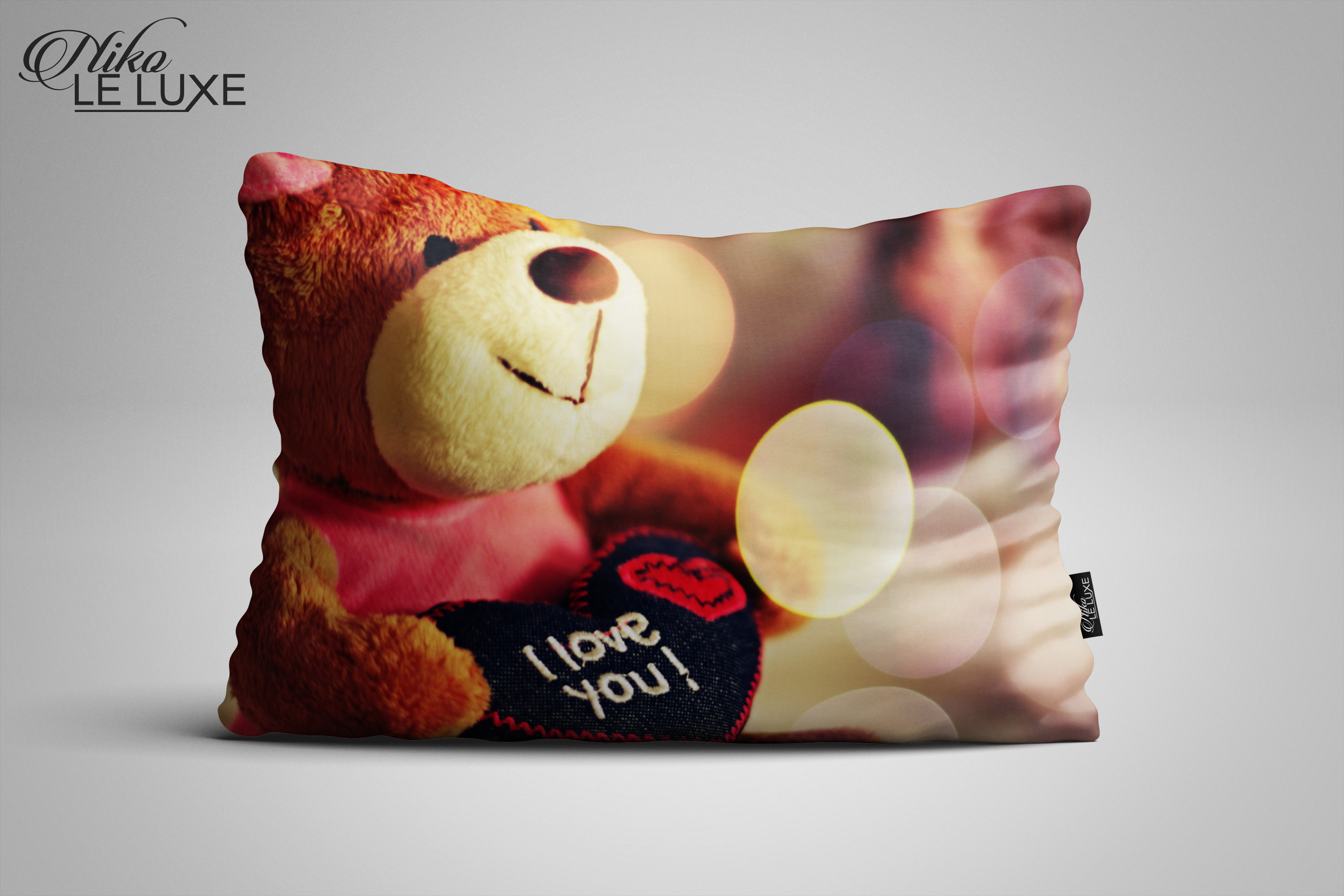 Teddy Bear I Love You Valentine’s Day Pillow
