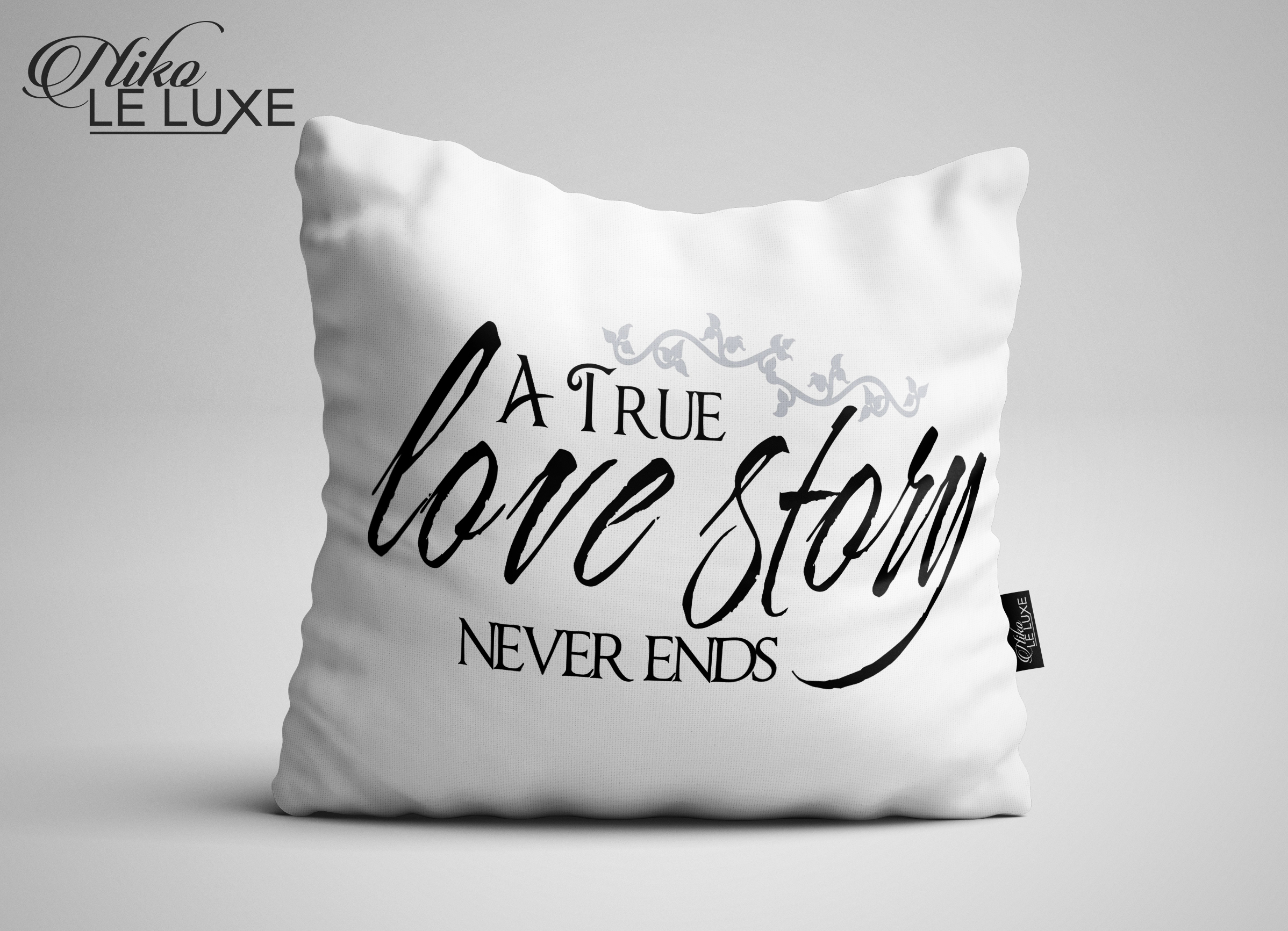 A True Love Story White Black Text