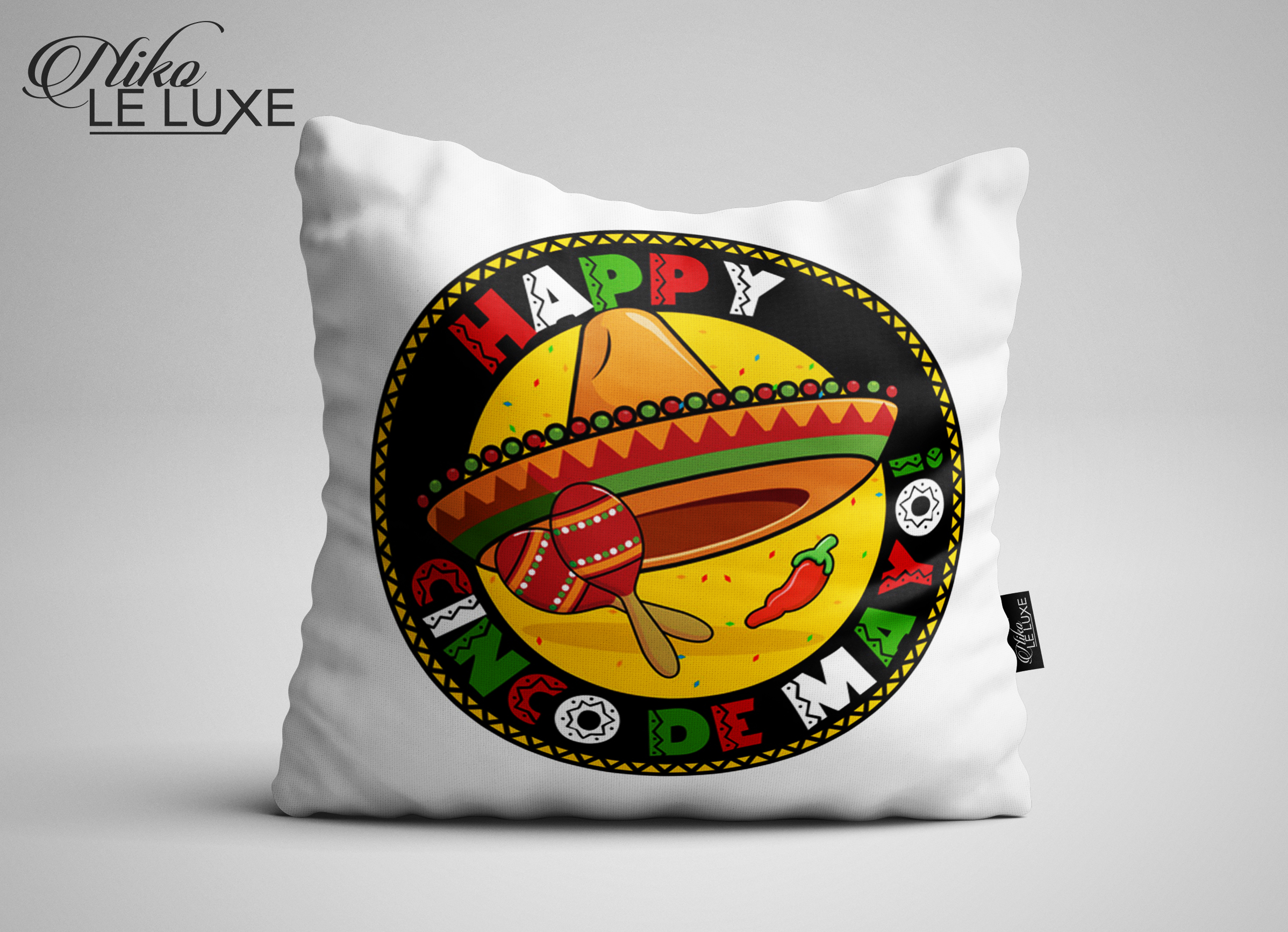 Happy Cinco De Mayo Pillow w/ Hat