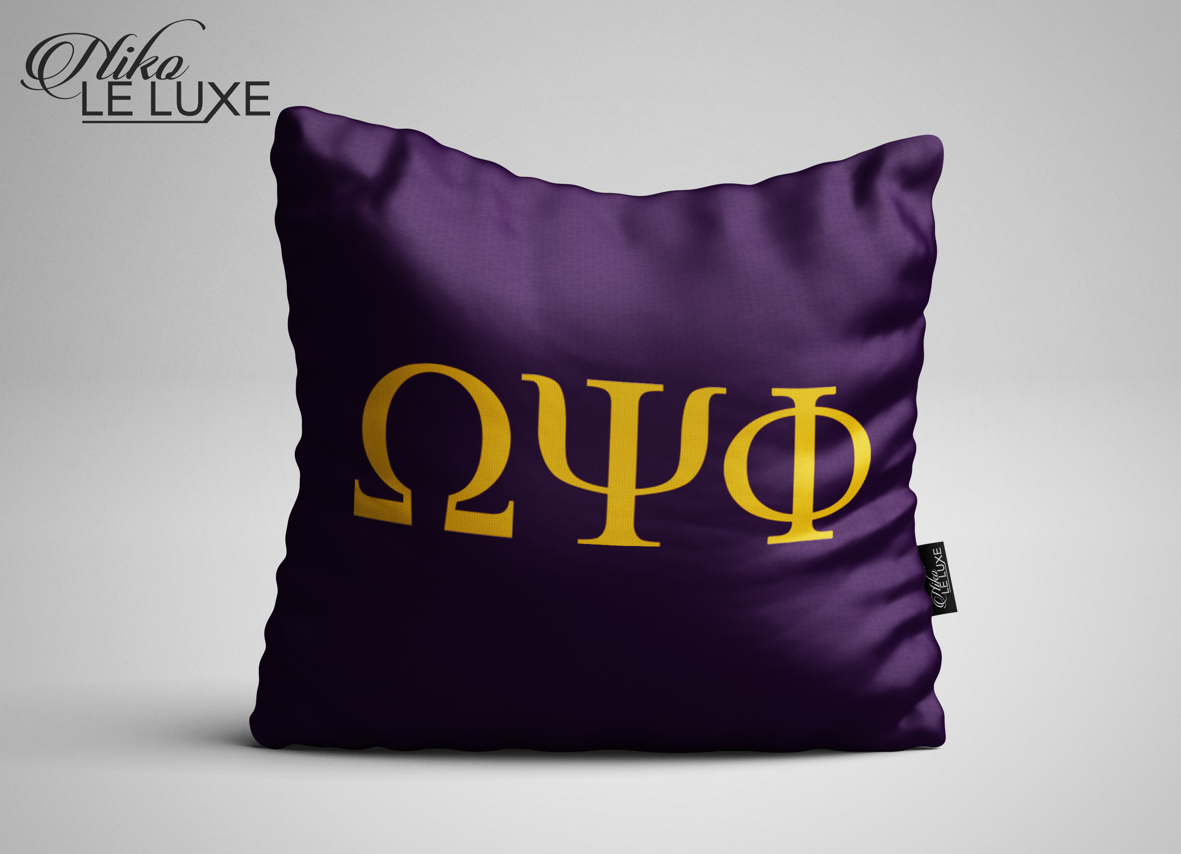 Omega Psi Phi Purple w/ Gold Letters