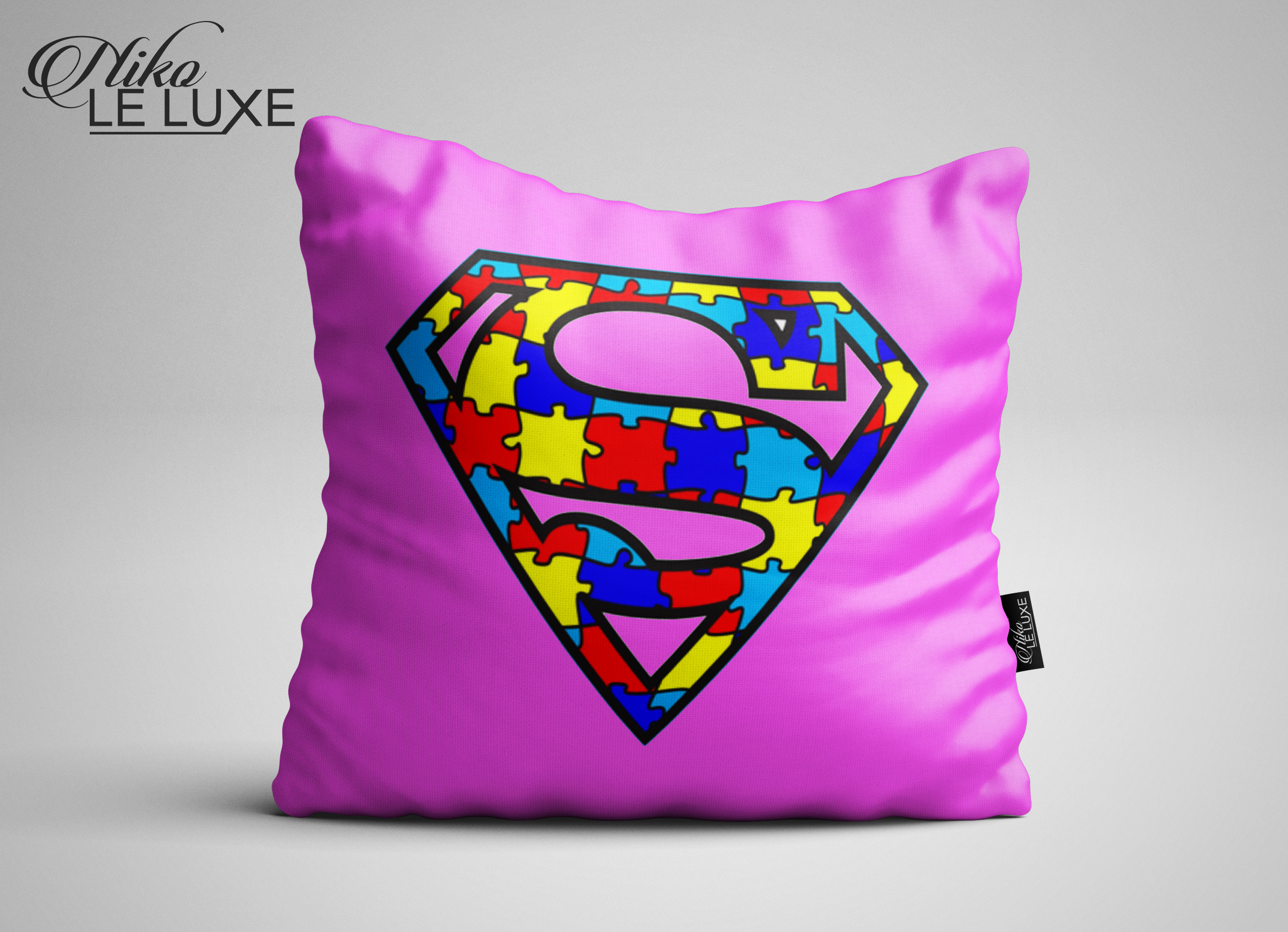 Pink Superman Pillow